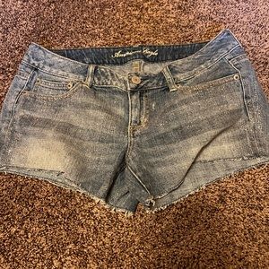 American Eagle Womens Size 8 Glitter Shorts Low Rise